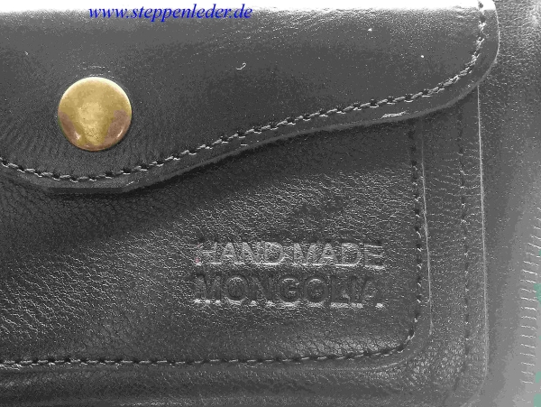 handgefertigte Brieftasche aus echten Leder in schwarz      praktisch, stilbewusst und langlebig